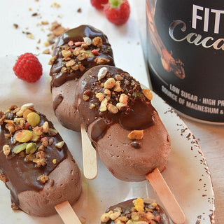 Fit gelati al cioccolato ripieni di lamponi Fit gelati al cioccolato ripieni di lamponi