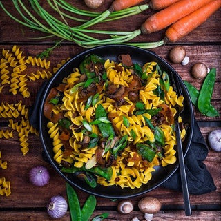 Fusilli con verdure all'orientale Fusilli con verdure all'orientale