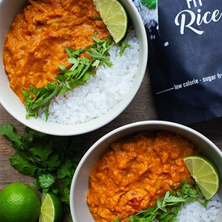 Dahl di lenticchie rosse e riso low carb Dahl di lenticchie rosse e riso low carb