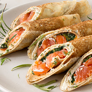 Crêpes con farina di ceci ripiene Crêpes con farina di ceci ripiene