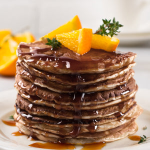 Pancakes al cacao e arancia rossa Pancakes al cacao e arancia rossa