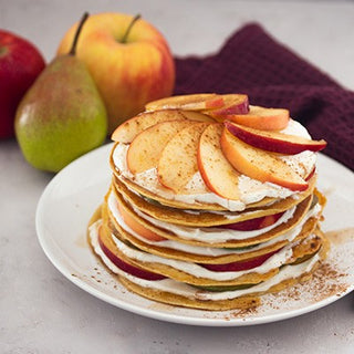 Torta di pancake con farina di ceci Torta di pancake con farina di ceci
