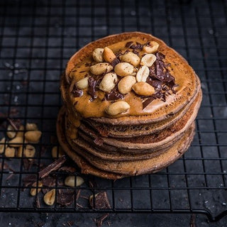 Pancake proteici con burro di arachidi Pancake proteici con burro di arachidi