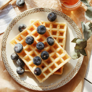 Waffle proteici alla vaniglia Waffle proteici alla vaniglia