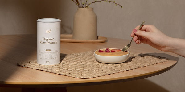 Proteine di riso bio nu3 per porridge e bowl
