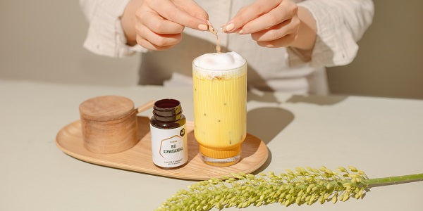 Bevanda e capsule di ashwagandha nu3