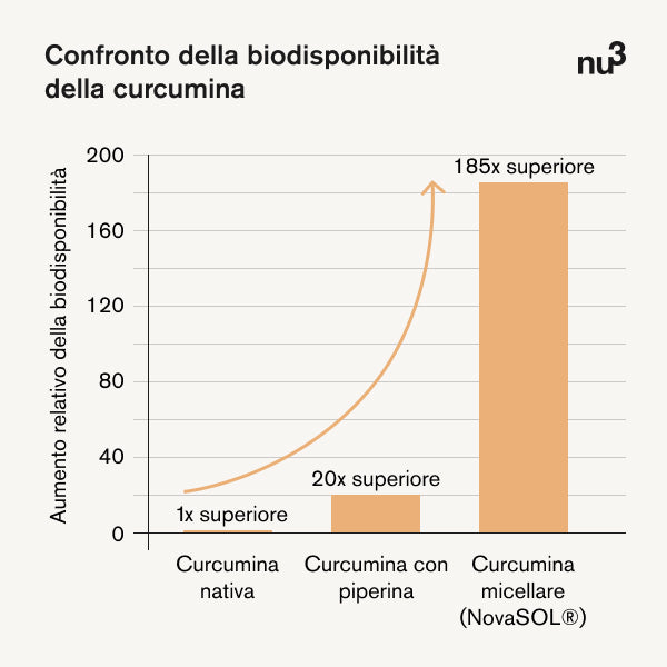 Confronto della biodisponibilità della curcuma