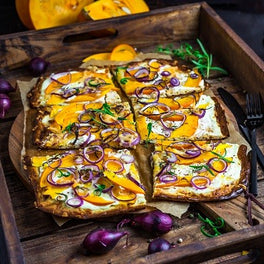 Flammkuchen low carb con zucca