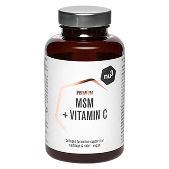 Confezione di MSM e vitamina C da nu3