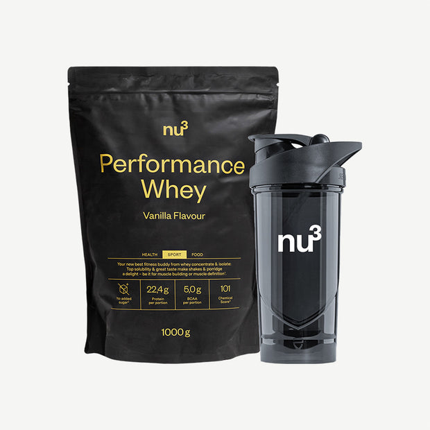 nu3 Performance Whey + Shaker