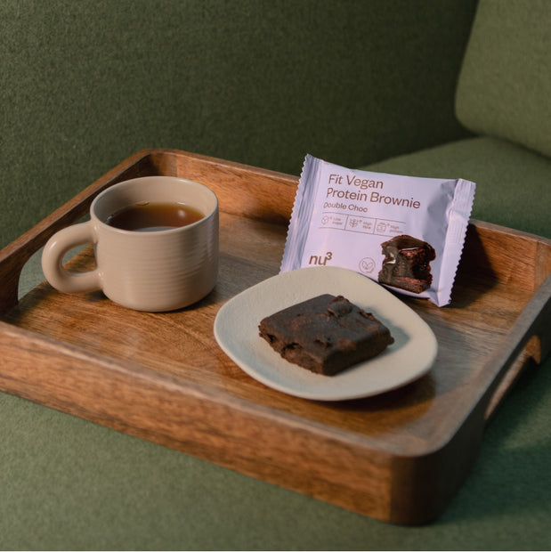 Brownie proteico vegano al caffè