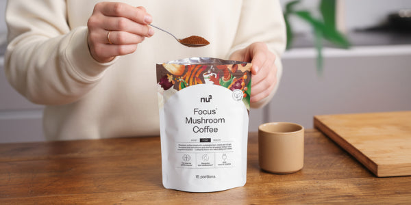 Preparazione del nu3 Focus Mushroom Coffee 